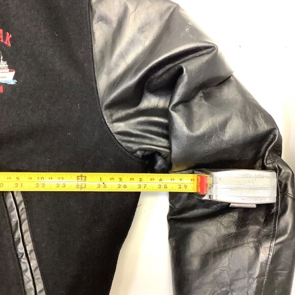 Kodiak Alaska Ship Jacket Coat Mens Sz XL Full Snap Excelled NY USA Wool Leather - Picture 6 of 9